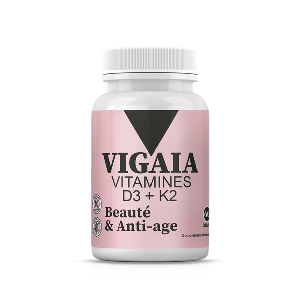 Vigaia Vitamine D3+K2 – Le Duo Essentiel pour des Os Solides et un Cœur Sain
