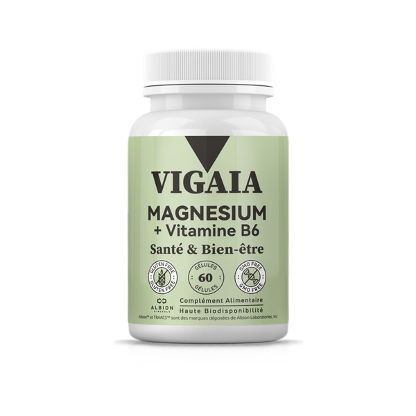 Vigaia Magnésium Bisglycinate + B6 – Sérénité, Sommeil et Vitalité Musculaire