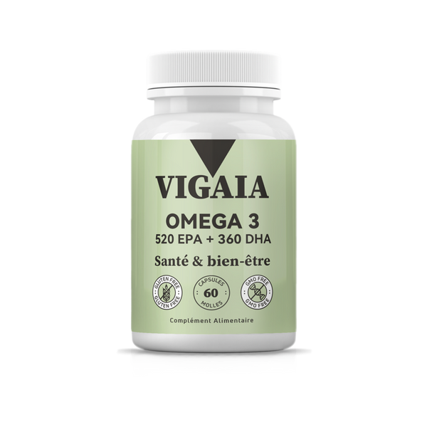 Vigaia Oméga 3 1000mg – Gélules d’huile de poisson certifiées