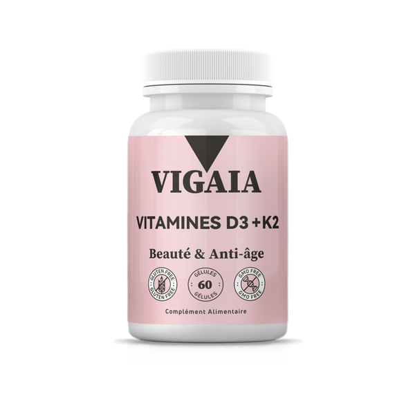 Vigaia Vitamine D3+K2 – Le Duo Essentiel pour des Os Solides et un Cœur Sain