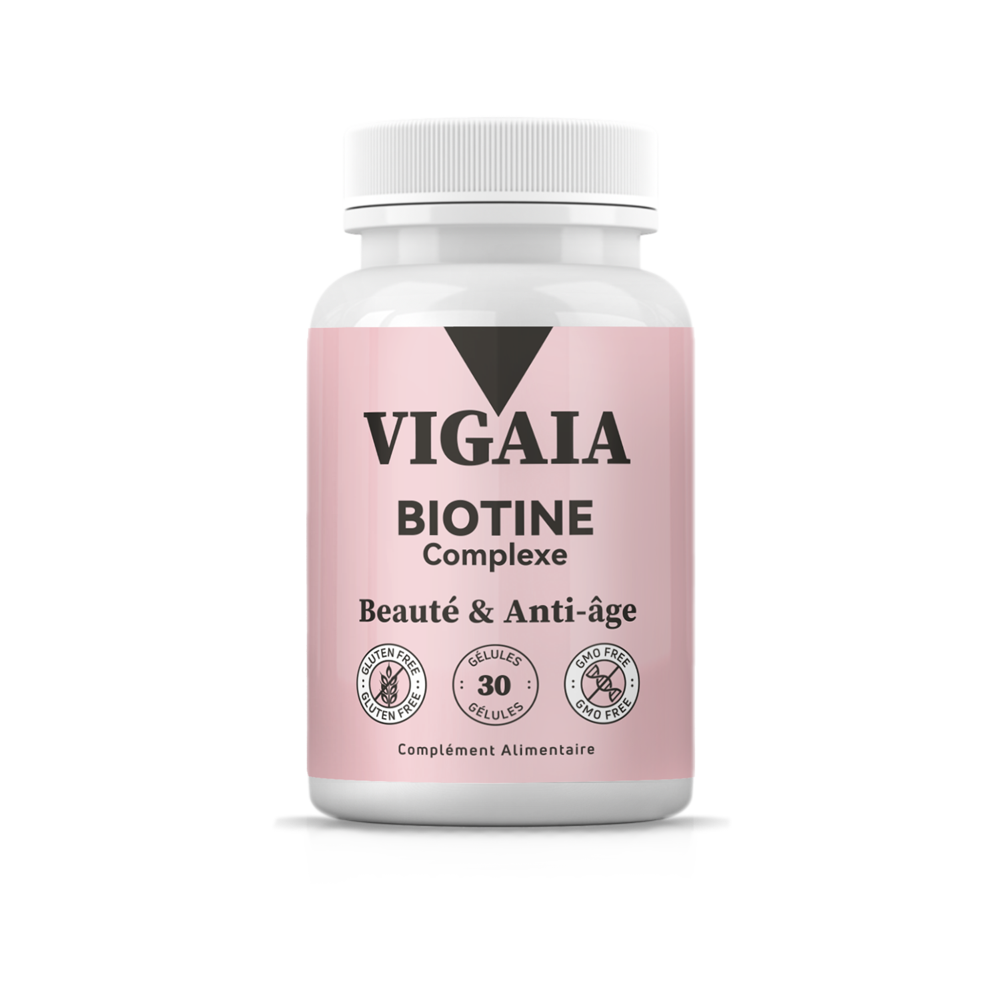 Vigaia Biotine 2500 mcg – Fortifiant Cheveux, Peau & Ongles