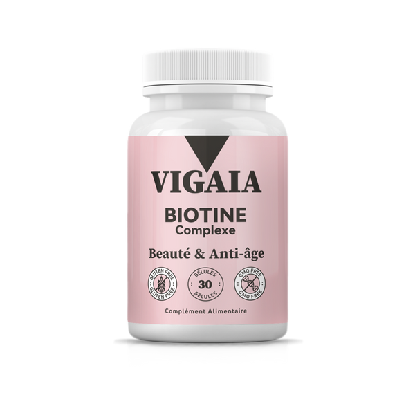 Vigaia Biotine 2500 mcg – Fortifiant Cheveux, Peau & Ongles